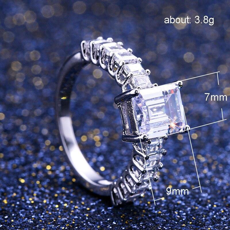 Adorable New Luxury Princess Cut Designer AAA+ Cubic Zirconia Diamonds Fashion Ring - The Jewellery Supermarket