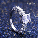 Adorable New Luxury Princess Cut Designer AAA+ Cubic Zirconia Diamonds Fashion Ring - The Jewellery Supermarket