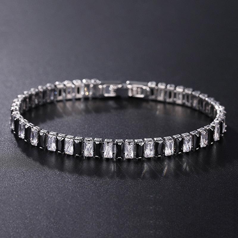 ELEGANT AAA+ Cubic Zirconia Crystals Bracelet Colorful Silver Colour Tennis Bracelets For Women - The Jewellery Supermarket