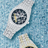 Luxury Men MISS FOX Hip Hop Ice Out Mechanical Waterproof Watch - The Jewellery Supermarket