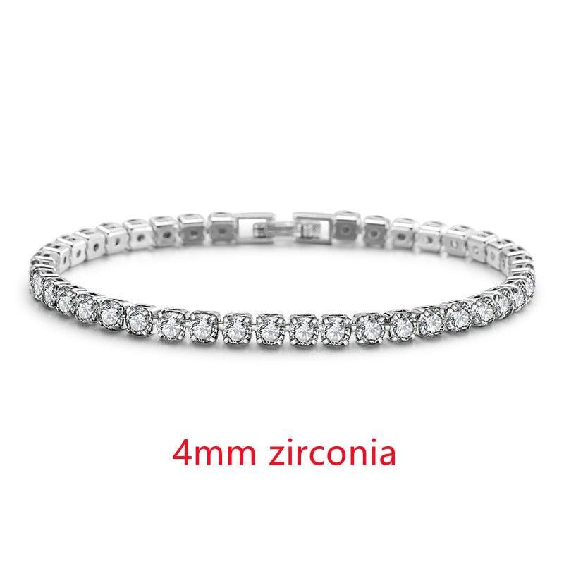 OUTSTANDING Round AAA+ Cubic Zirconia Simulated Diamonds Tennis Bracelets for Women - The Jewellery Supermarket