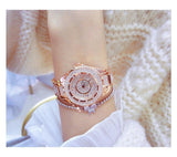 Fashion Bling Simulated Diamonds Gold Rose Gold Silver Original Elegant Ladies Watch With Bracelet Set - Ideal Gift - The Jewellery Supermarket