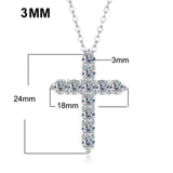 Marvelous 2.5, 3, 4mm Real High Quality Moissanite Diamonds Jesus Cross Pendant Necklace - Fine Jewellery - The Jewellery Supermarket