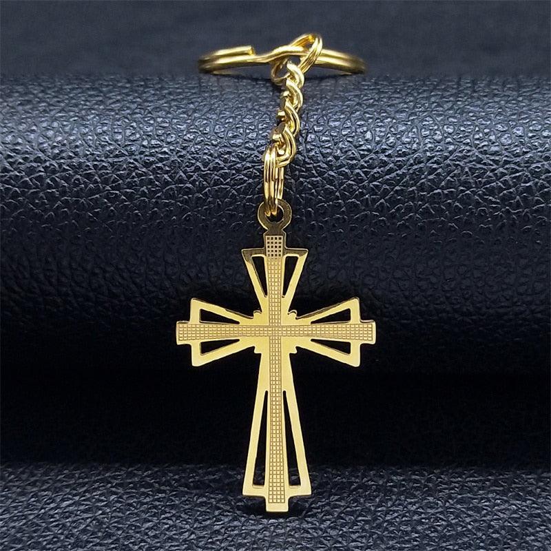 Marvellous Gold Color Chain Christian Cross Stainless Steel Necklace - Religious Jewellery - The Jewellery Supermarket