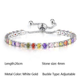 NEW Luxury Cute Multicolor Cubic Zirconia Crystals Charming Hand Made Tennis Bracelets For Women - The Jewellery Supermarket