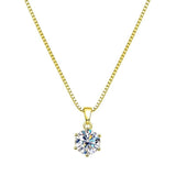 Super 1 or 2 Carat 6 Prong Real High Quality Moissanite Diamonds Necklace For Women - Luxury Fine Jewellery - The Jewellery Supermarket