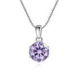 Choice 1 Carat Round Cut VVS Blue Green Colour Real High Quality Moissanite Diamonds Pendants - Fine Jewellery - The Jewellery Supermarket