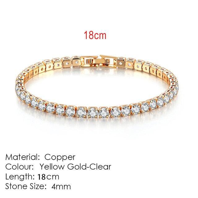 AMAZING Shiny AAA+ Cubic Zirconia Simulated Diamonds Chain Crystal Women's Dazzling Tennis Bracelets - The Jewellery Supermarket