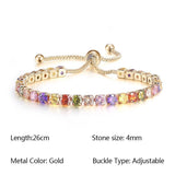 NEW Luxury Cute Multicolor Cubic Zirconia Crystals Charming Hand Made Tennis Bracelets For Women - The Jewellery Supermarket