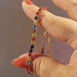 NEW Luxury Cute Multicolor Cubic Zirconia Crystals Charming Hand Made Tennis Bracelets For Women - The Jewellery Supermarket