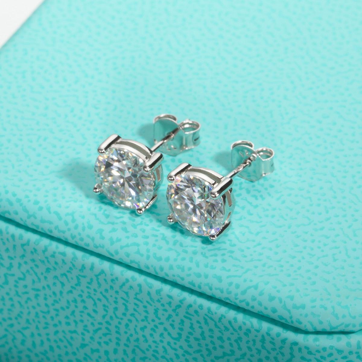Astonishing 2ct D Color ♥︎ High Quality Moissanite Diamonds ♥︎ Stud Earrings For Women - Fine Jewellery - The Jewellery Supermarket