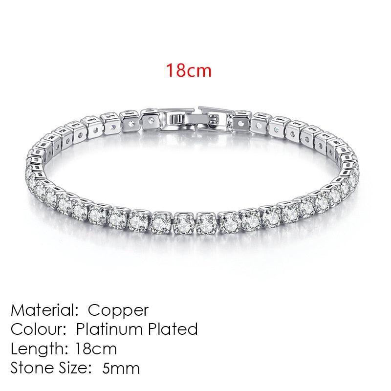 AMAZING Shiny AAA+ Cubic Zirconia Simulated Diamonds Chain Crystal Women's Dazzling Tennis Bracelets - The Jewellery Supermarket