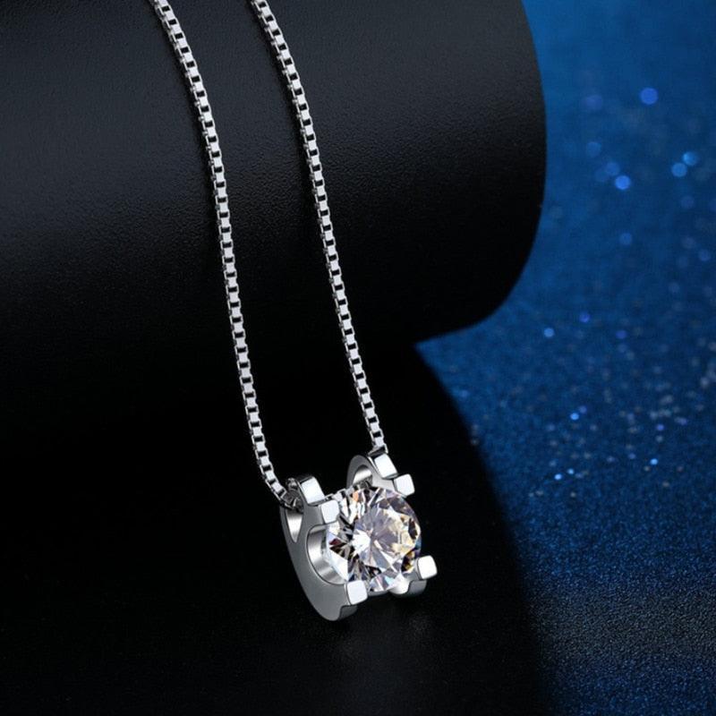 Super Real 1ct/2ct D Colour VVS Round Cut Multi Colour High Quality Moissanite Diamonds Necklaces Fine Jewellery - The Jewellery Supermarket