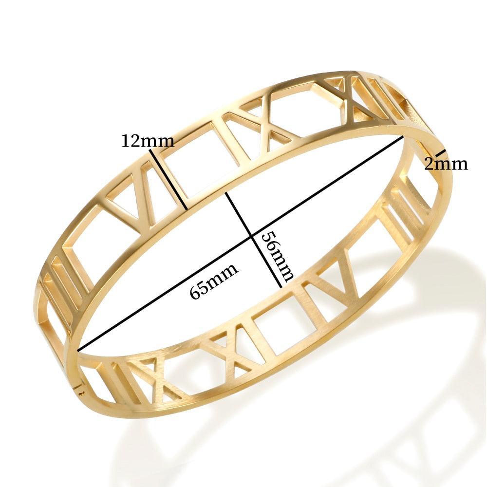BEST SELLER New Design Hollow Roman Numerals Stainless Steel Jewellery Set for Women  - Fashion Jewellery - The Jewellery Supermarket