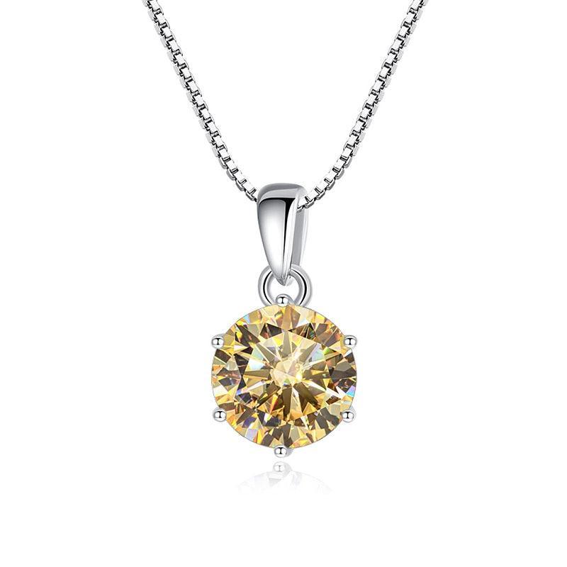 Admirable 1 CT Round cut VVS Real Top Quality Moissanite Diamonds Necklace For Women - Fine Jewellery - The Jewellery Supermarket