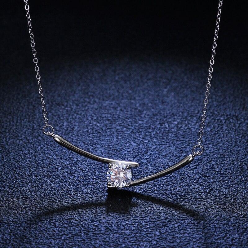 Amazing 1 Carat VVS D Color High Quality Moissanite Diamonds Accented Necklace for Women - Fine Jewellery - The Jewellery Supermarket