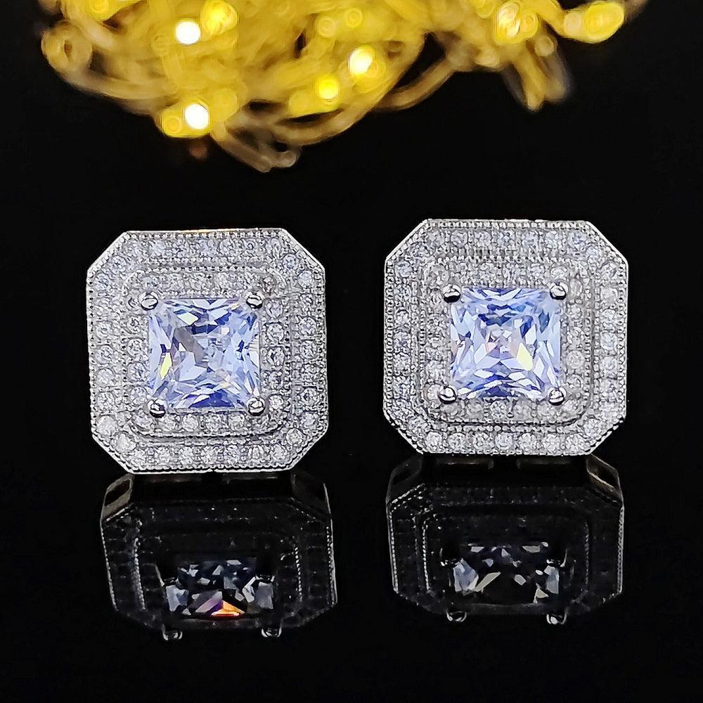 Dazzling Pink Princess Cut AAA+ Cubic Zirconia Diamonds Jewellery Set - The Jewellery Supermarket