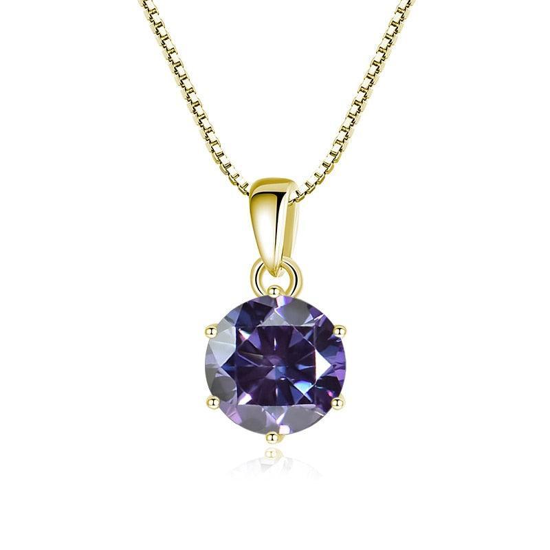 Admirable 1 CT Round cut VVS Real Top Quality Moissanite Diamonds Necklace For Women - Fine Jewellery - The Jewellery Supermarket