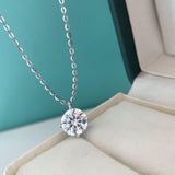 Sensational Classic Round Cut VVS 0.5/1/2 Carat High Quality Moissanite Diamonds Necklace- Fine Jewellery - The Jewellery Supermarket