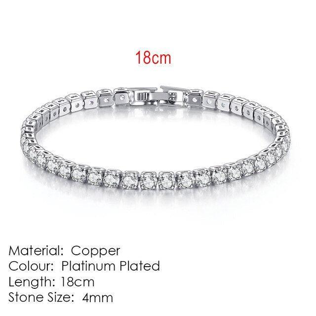AMAZING Shiny AAA+ Cubic Zirconia Simulated Diamonds Chain Crystal Women's Dazzling Tennis Bracelets - The Jewellery Supermarket