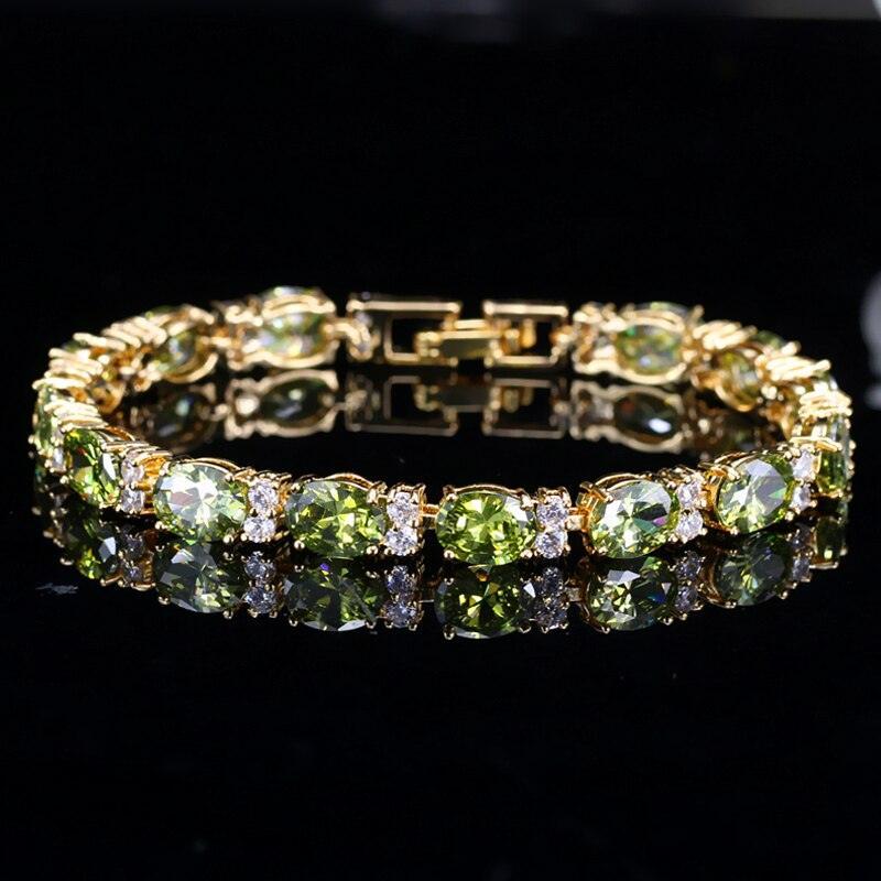LOVELY Brilliant Light Blue AAA+ Cubic Zirconia Simulated Diamonds Fashion Tennis Bracelets - The Jewellery Supermarket
