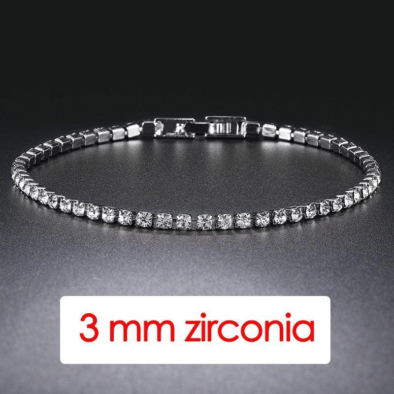 POPULAR - Trendy AAA+ Cubic Zirconia Silver Color Women's Tennis Bracelet - Hand Made jewellery - The Jewellery Supermarket