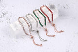 CHARMING Adjustable Colorful Birthstone AAA CZ Crystals MUlticolour Tennis Bracelets for Women - The Jewellery Supermarket