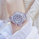 Fashion Bling Simulated Diamonds Gold Rose Gold Silver Original Elegant Ladies Watch With Bracelet Set - Ideal Gift - The Jewellery Supermarket