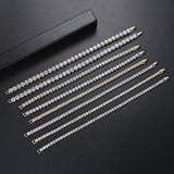 EXQUISITE Charming AAA+ Cubic Zirconia Simulated Diamonds Gold Colour Tennis Bracelets - The Jewellery Supermarket