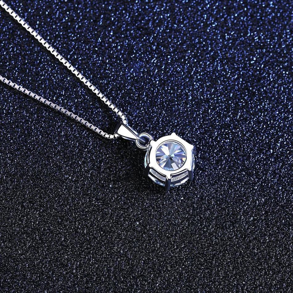 Admirable 1 CT Round cut VVS Real Top Quality Moissanite Diamonds Necklace For Women - Fine Jewellery - The Jewellery Supermarket