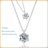 Super 1 or 2 Carat 6 Prong Real High Quality Moissanite Diamonds Necklace For Women - Luxury Fine Jewellery - The Jewellery Supermarket
