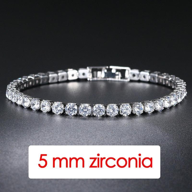 POPULAR - Trendy AAA+ Cubic Zirconia Silver Color Women's Tennis Bracelet - Hand Made jewellery - The Jewellery Supermarket