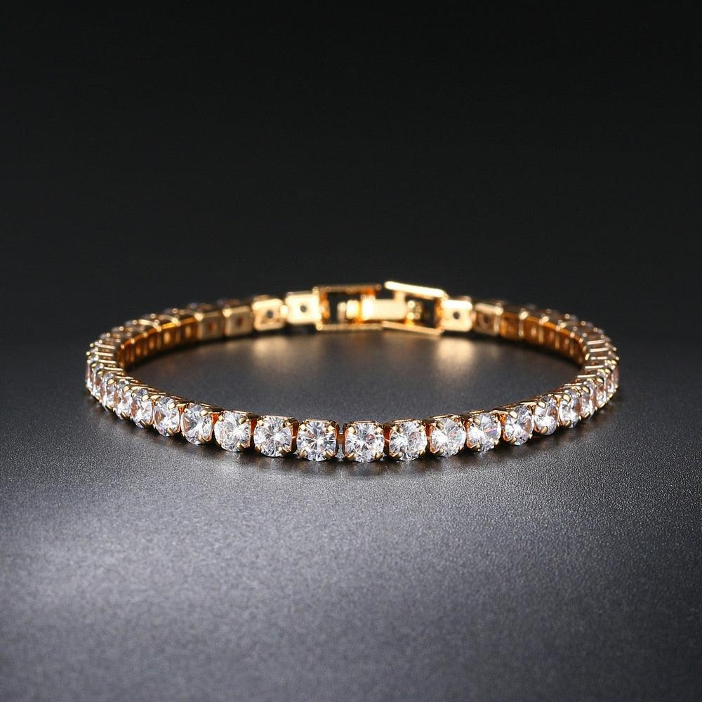 POPULAR - Trendy AAA+ Cubic Zirconia Silver Color Women's Tennis Bracelet - Hand Made jewellery - The Jewellery Supermarket