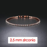 POPULAR - Trendy AAA+ Cubic Zirconia Silver Color Women's Tennis Bracelet - Hand Made jewellery - The Jewellery Supermarket