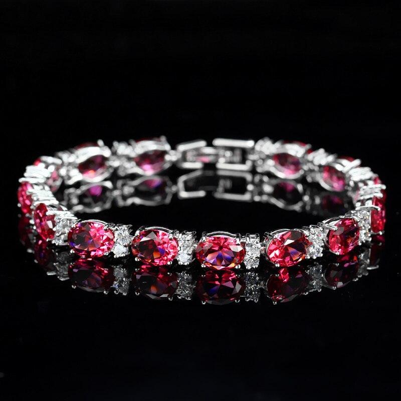 LOVELY Brilliant Light Blue AAA+ Cubic Zirconia Simulated Diamonds Fashion Tennis Bracelets - The Jewellery Supermarket