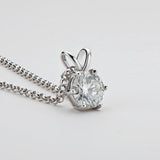 Lovely 1 Carat D Color ♥︎ High Quality Moissanite Diamond ♥︎ Real Silver Pendant Necklace - The Jewellery Supermarket