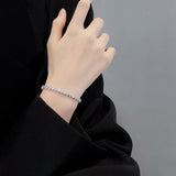 Luxury Shiny Round AAA+ Cubic Zirconia Diamond Tennis Gold Silver Colour Bracelets For Women - The Jewellery Supermarket