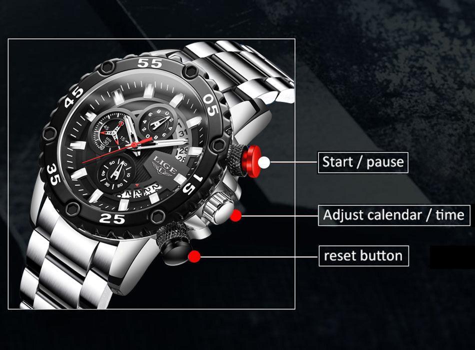 NEW ARRIVAL - Luminous Sports Army Waterproof Quartz Chronograph Military Wristwatch - The Jewellery Supermarket