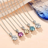 1 Carat Round Brilliant Cut D Color High Quality Moissanite Diamonds Necklace - Luxury Gemstone Necklace - The Jewellery Supermarket