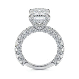 New Luxury Princess Cut Silver Color AAA+ CZ Diamonds Designer Engagement Ring - The Jewellery Supermarket
