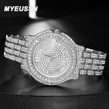 New Hip Hop Iced Out Square Simulated Diamonds Watch - Sparkling Quartz Fashion Classic Watches - The Jewellery Supermarket