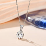 1 Carat Round Brilliant Cut D Color High Quality Moissanite Diamonds Necklace - Luxury Gemstone Necklace - The Jewellery Supermarket