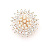 NEW VINTAGE RINGS Luxury Big Flower Pearl Promise Midi Crystal Rings - The Jewellery Supermarket