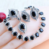 NEW ARRIVAL AAA Zircon Crystals Silver Earrings Charms Bracelets For Women Fashion Wedding Jewellery Sets - The Jewellery Supermarket