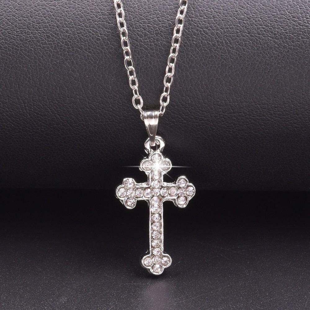 NEW HOT SELLERS - Charming Crystal Rhinestone Christ Crosses Pendant Necklaces For Women - The Jewellery Supermarket