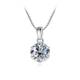 Admirable 1 CT Round cut VVS Real Top Quality Moissanite Diamonds Necklace For Women - Fine Jewellery - The Jewellery Supermarket
