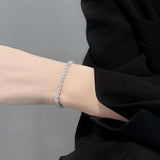 Luxury Shiny Round AAA+ Cubic Zirconia Diamond Tennis Gold Silver Colour Bracelets For Women - The Jewellery Supermarket