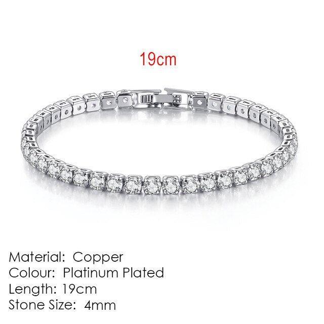 AMAZING Shiny AAA+ Cubic Zirconia Simulated Diamonds Chain Crystal Women's Dazzling Tennis Bracelets - The Jewellery Supermarket