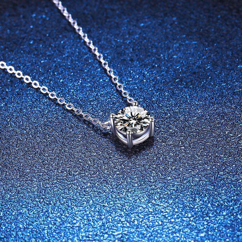 Super Shiny Round Cut 1ct High Quality Moissanite Diamonds Luxury Necklace - Fine Jewellery - The Jewellery Supermarket