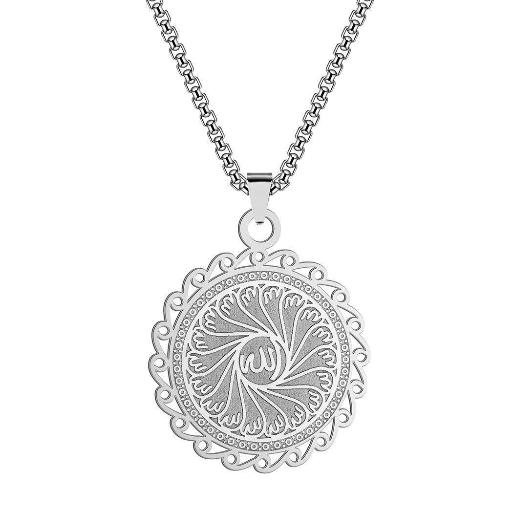 NEW ARRIVAL - Gold Silver Colour Unique Muslim Jewellery Pendant Necklace - Best Gifts - The Jewellery Supermarket